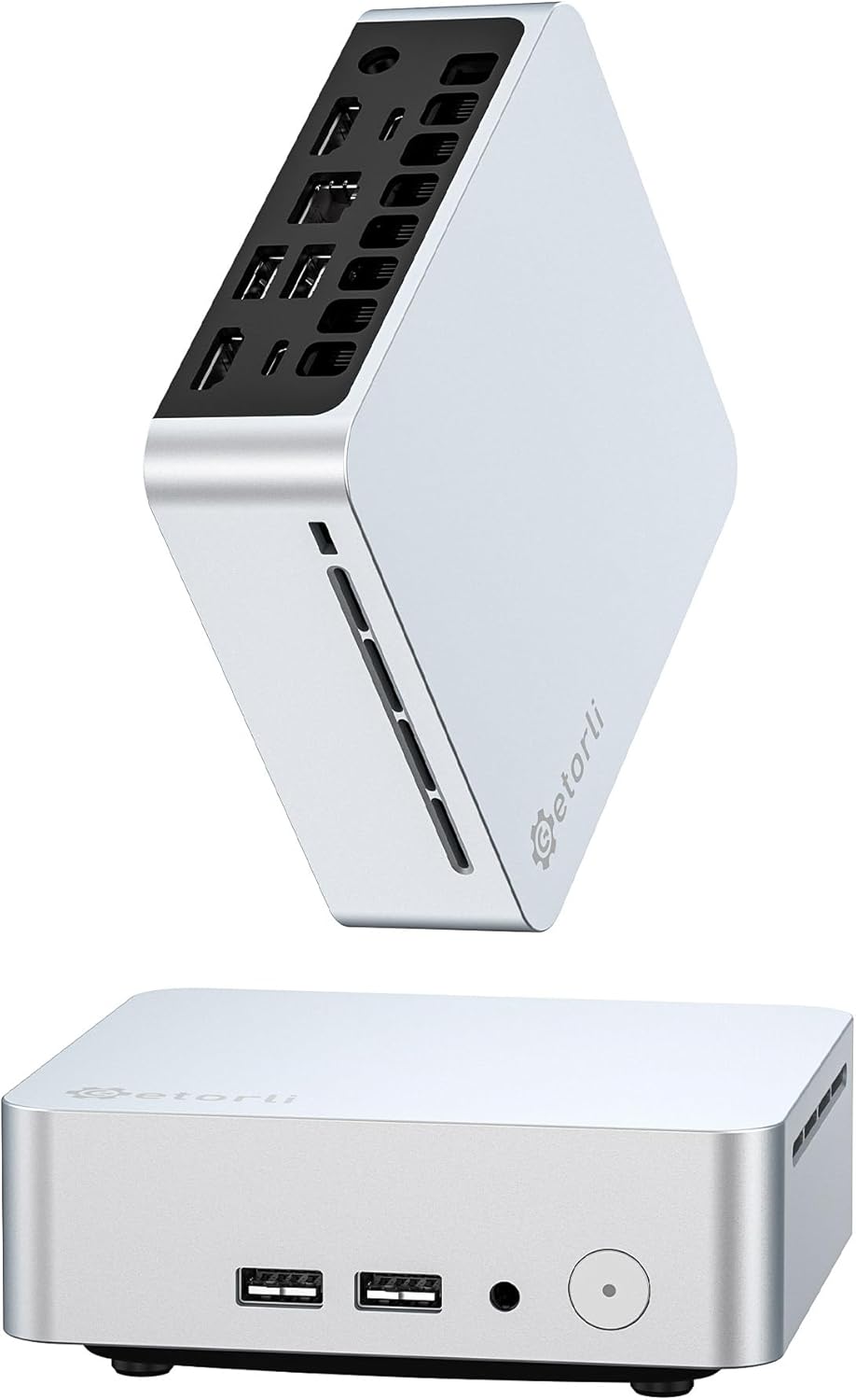 Getorli Mini PC Ryzen 5 3550H (Up to 3.7GHz), 16GB DDR4 512GB NVMe SSD Desktop Computer, Support Triple Display 4K, WiFi 6, BT 5.3, Gigabit LAN, Mini Desktop Computer for Office, Home, Study