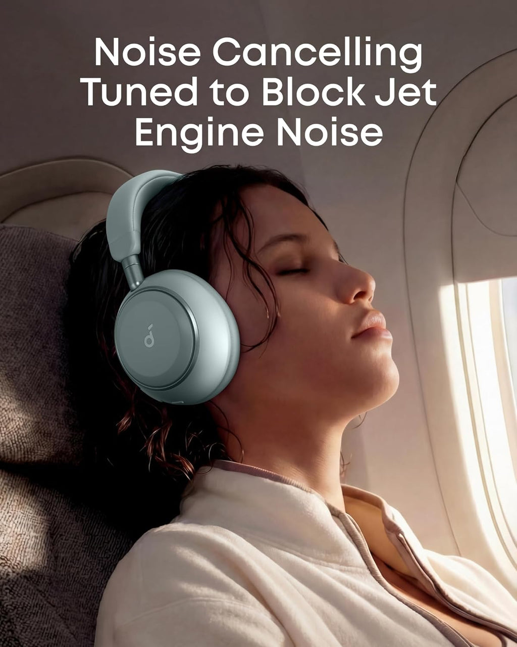 Soundcore Space 2 by Anker, Active Noise Cancelling Headphones, Comfortable Fit, 50H Playtime, LDAC Hi-Res Wireless Audio, Dual Connection, Clear Calls, Bluetooth 6.1, Nap Mode, Wearing Detection