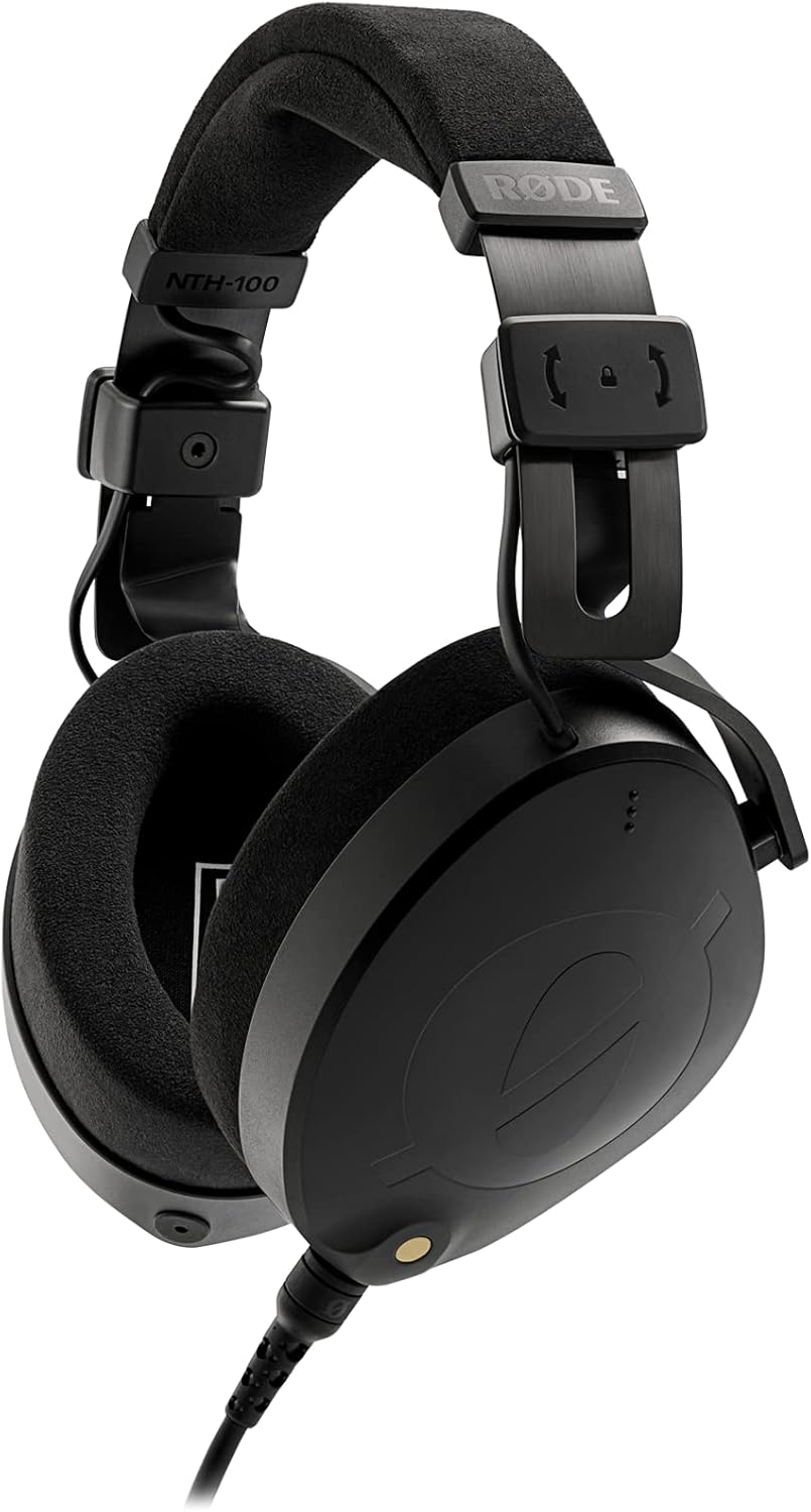 RØDE NTH-100 Professional Over-ear Headphones For Content Creation, Music Production, Mixing and Audio Editing, Podcasting, Location Recording,Black