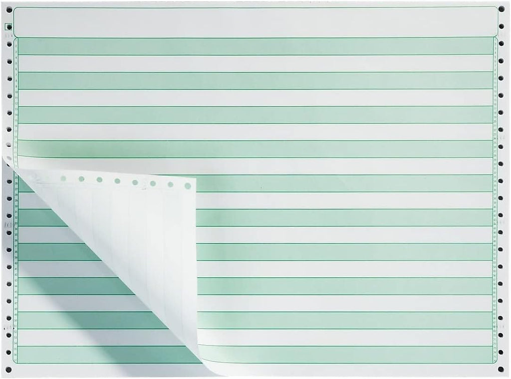 Staples Green Bar Computer Paper, 14 7/8" x 11", 20lb, 2,700/Box, For Office, School & Home