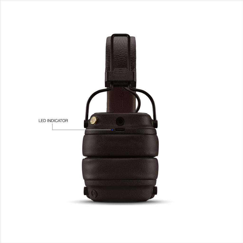 Marshall Major V On-Ear Wireless Bluetooth Headphones - Brown