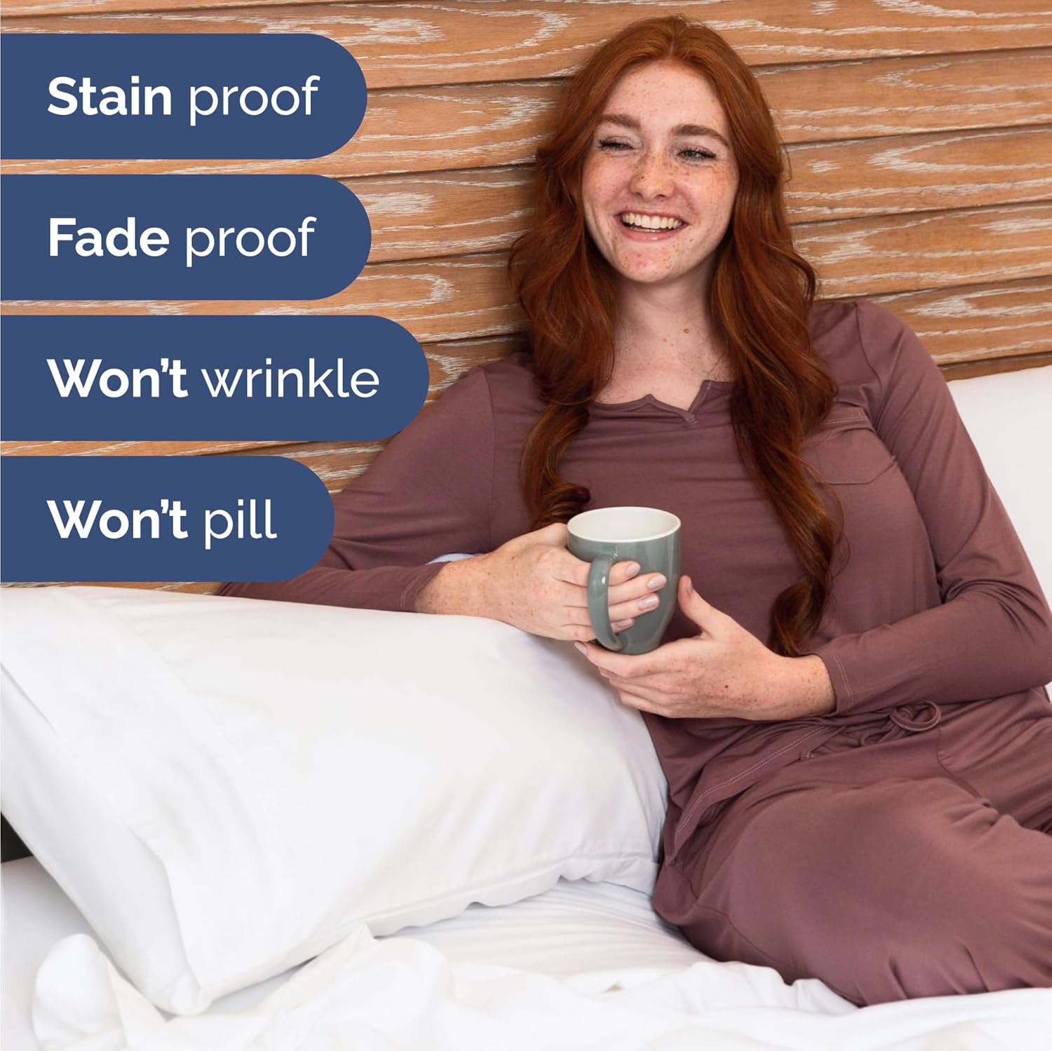 Bulk Case Pack of 8 Sheet Sets - Complete 6 Piece Sheet Sets - Bulk King Bedding - Wholesale Case Pack for Hotels, Spa & Airbnbs - Deep Pocket, Fade & Wrinkle Free - Cooling & Breathable - King, White