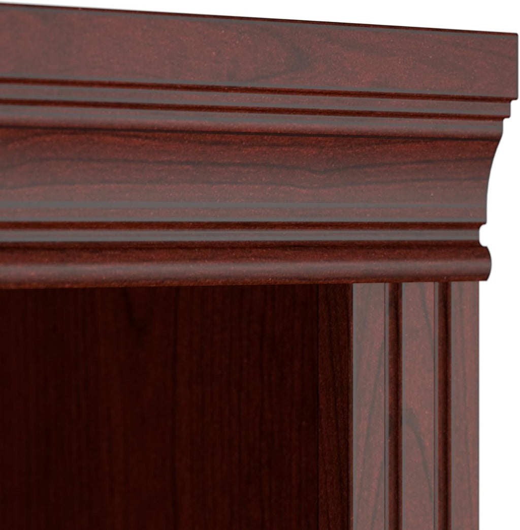 Bush Business Furniture Arlington Tall 5 Shelf Bookcase in Harvest Cherry, Large Storage and Display Bookshelf for Home or Professional Office