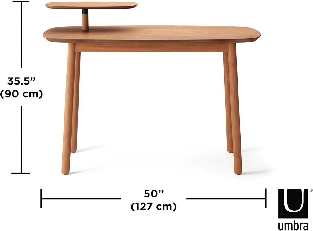 Umbra Swivo Desk, Light Walnut