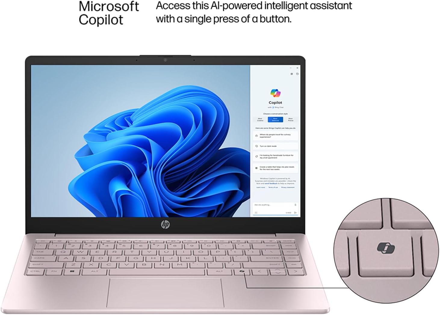 HP 14" Portable Laptop Computer with Intel N150, Microsoft Office 365 Included, 4GB RAM, 128GB Storage, 500GB External HDD, Student Everyday Use, All-Day Battery Life & Fast Charging, Windows 11 Home