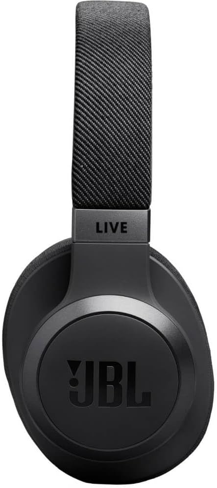 JBL Live 770NC - Wireless Over-Ear Headphones with True Adaptive Noise Cancelling with Smart Ambient, Up to 65 Hours of Battery Life, Comfort-fit Fabric Headband & Carrying Pouch (Black) (Renewed)
