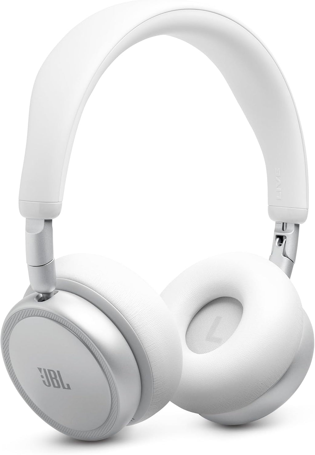JBL Live 680NC - Wireless on-Ear True Adaptive Noise Cancelling Headphones, JBL Signature Sound with Hi-Res Audio, 2-mic Perfect Calls 2.0 with AI-Trained Algorithm, & Personi-Fi 3.0 (White)
