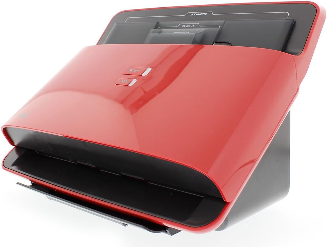 NeatDesk Desktop Document Scanner and Digital Filing System for PC and Mac - Red - with DVO cook'n Organizer Software