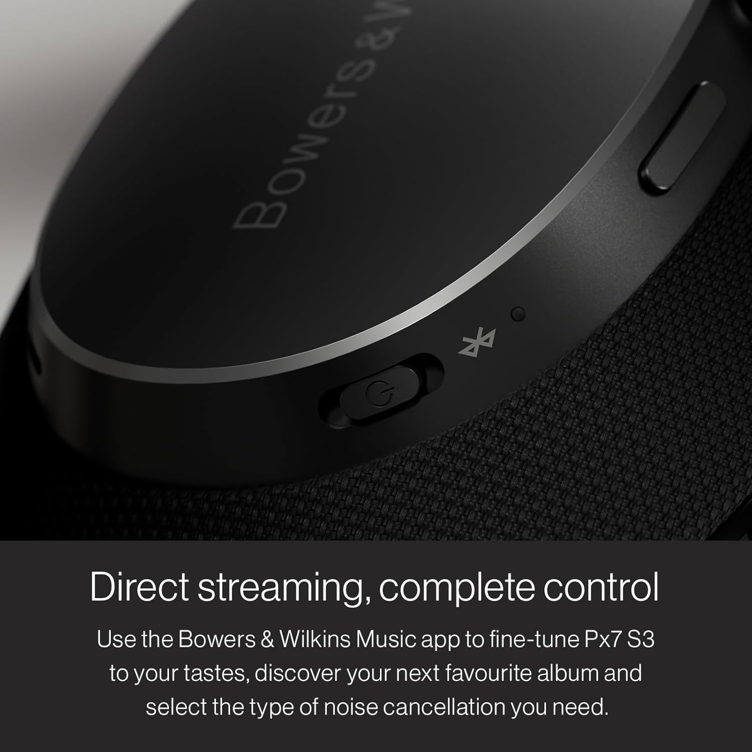 Bowers & Wilkins Px7 S3 Over-Ear Headphones, High-Resolution Sound, Comfortable Fit, Bluetooth, Active Noise Cancelling & Transparency Mode, 30-Hour Playtime, Quick Charge Support, Frost Blue
