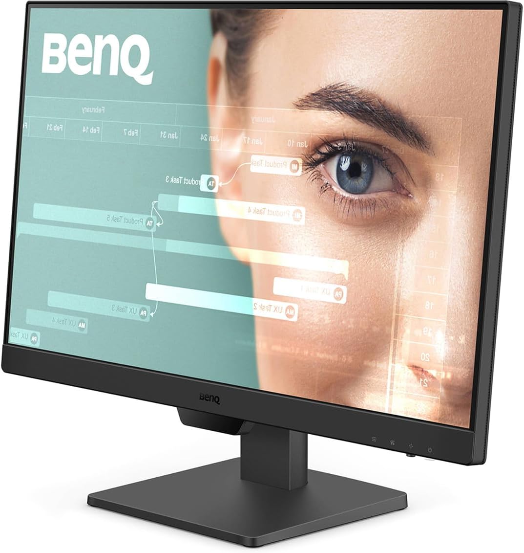 BenQ GW2490 100Hz Gaming Computer Monitor 24" FHD 1920x1080p, IPS, Eye-Care Tech, Low Blue Light, Anti-Glare, Adaptive Brightness, Built-in Speakers, DisplayPort, HDMI + H&A Heavy Dua