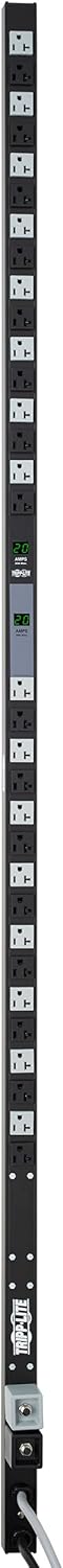 Tripp Lite Metered PDU, 20A Dual Circuit, 32 Outlets (5-15/20R), 120V, L5-20P/5-20P, 10 ft. Cord, 0U Vertical Rack-Mount Power (PDUMV40)