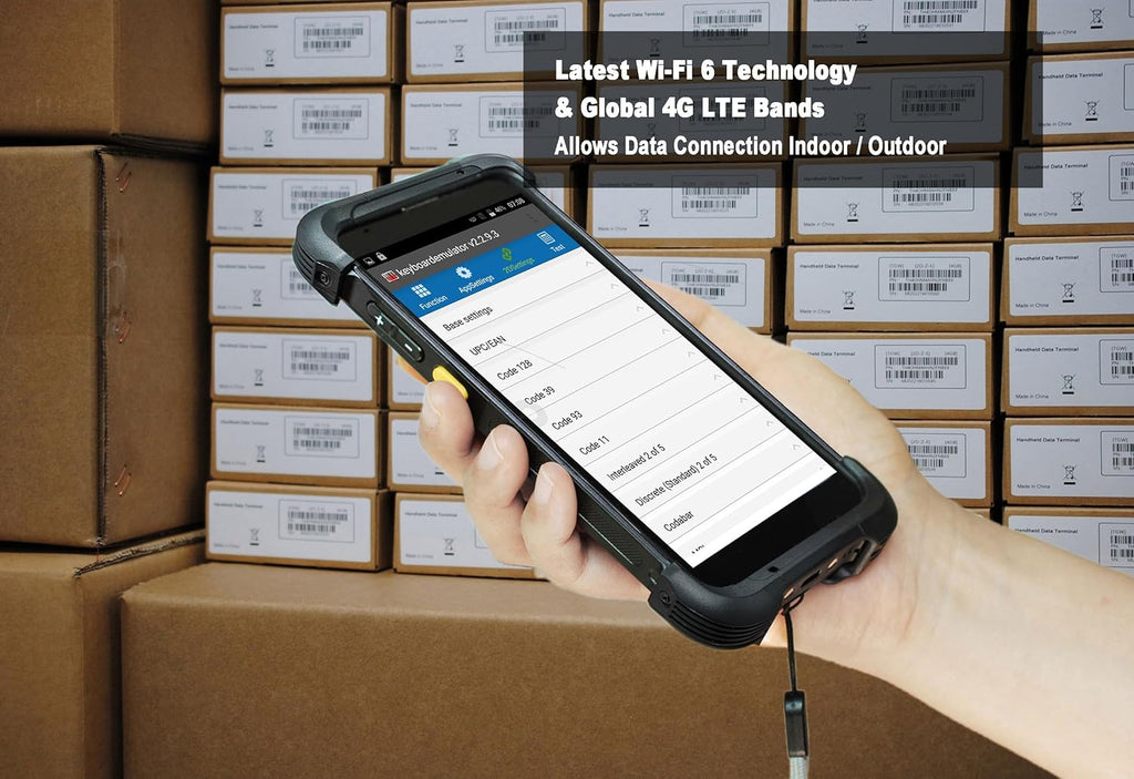 Rugged Enterprise Mobile Computer Android Barcode Scanner, 5.5" Touch Screen Handheld Data Terminal with Wi-Fi 6 & 4G LTE, 2m (6.5ft) Drop-Resistant Durability