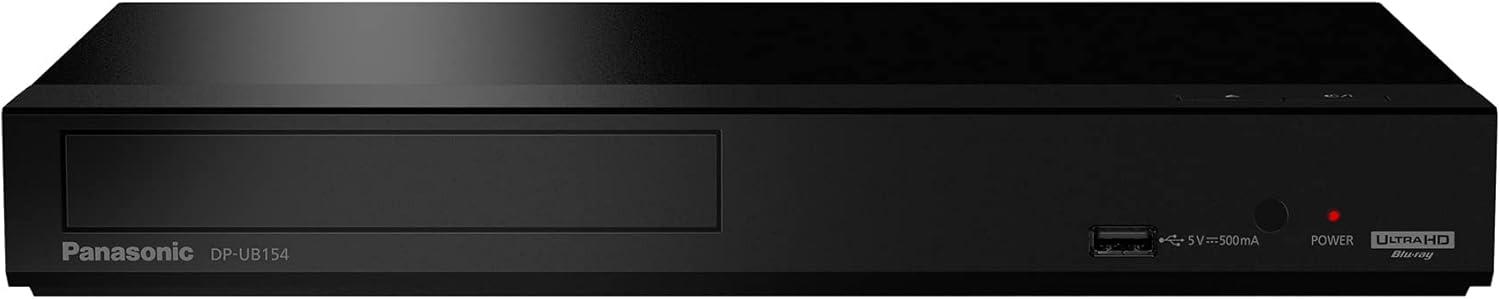 Panasonic 4K Blu Ray Player, Ultra HD Premium Video Playback and Hi-Res Audio - DP-UB154P-K DVD Player (Black)