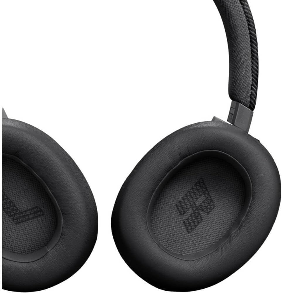 JBL Live 770NC - Wireless Over-Ear Headphones with True Adaptive Noise Cancelling with Smart Ambient, Up to 65 Hours of Battery Life, Comfort-fit Fabric Headband & Carrying Pouch (Black) (Renewed)