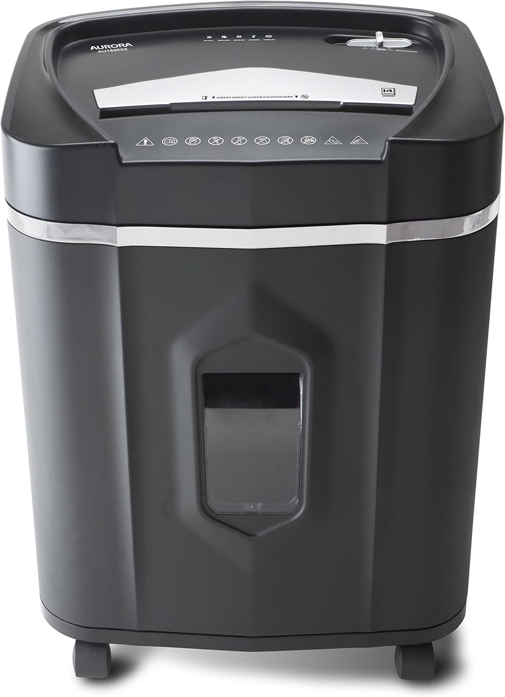 Aurora AU1640XA Anti-Jam 16 Sheet Crosscut Paper/CD and Credit Card/ 5 Gal Pullout Basket Shredder, 30 Minutes Continuous Run Time
