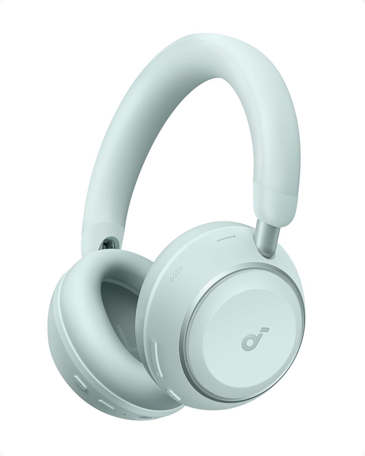 Soundcore Space 2 by Anker, Active Noise Cancelling Headphones, Comfortable Fit, 50H Playtime, LDAC Hi-Res Wireless Audio, Dual Connection, Clear Calls, Bluetooth 6.1, Nap Mode, Wearing Detection