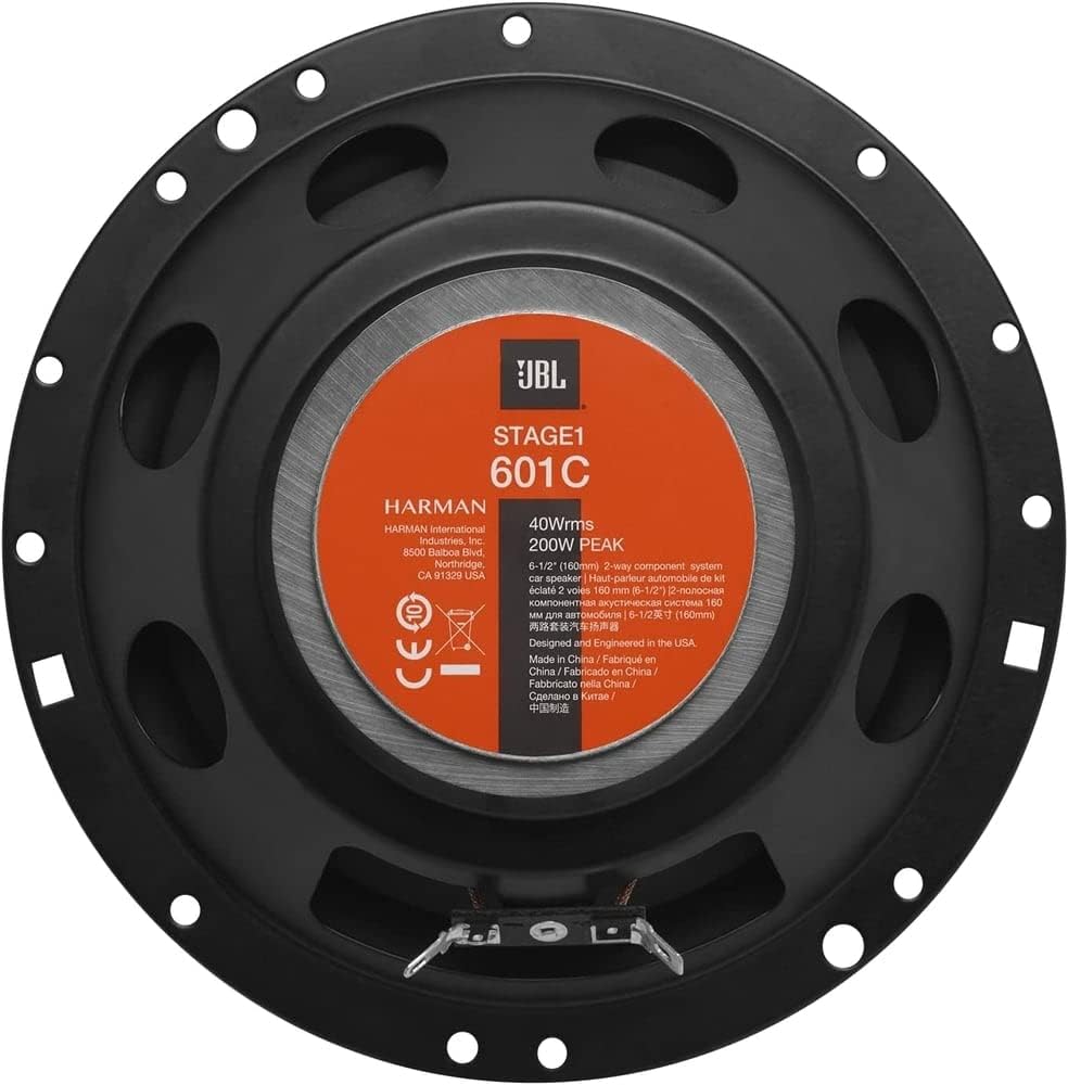JBL STAGE1 601C 400W Peak (80W RMS) 6.5" Stage1 Series 2-Way Component Car Speakers