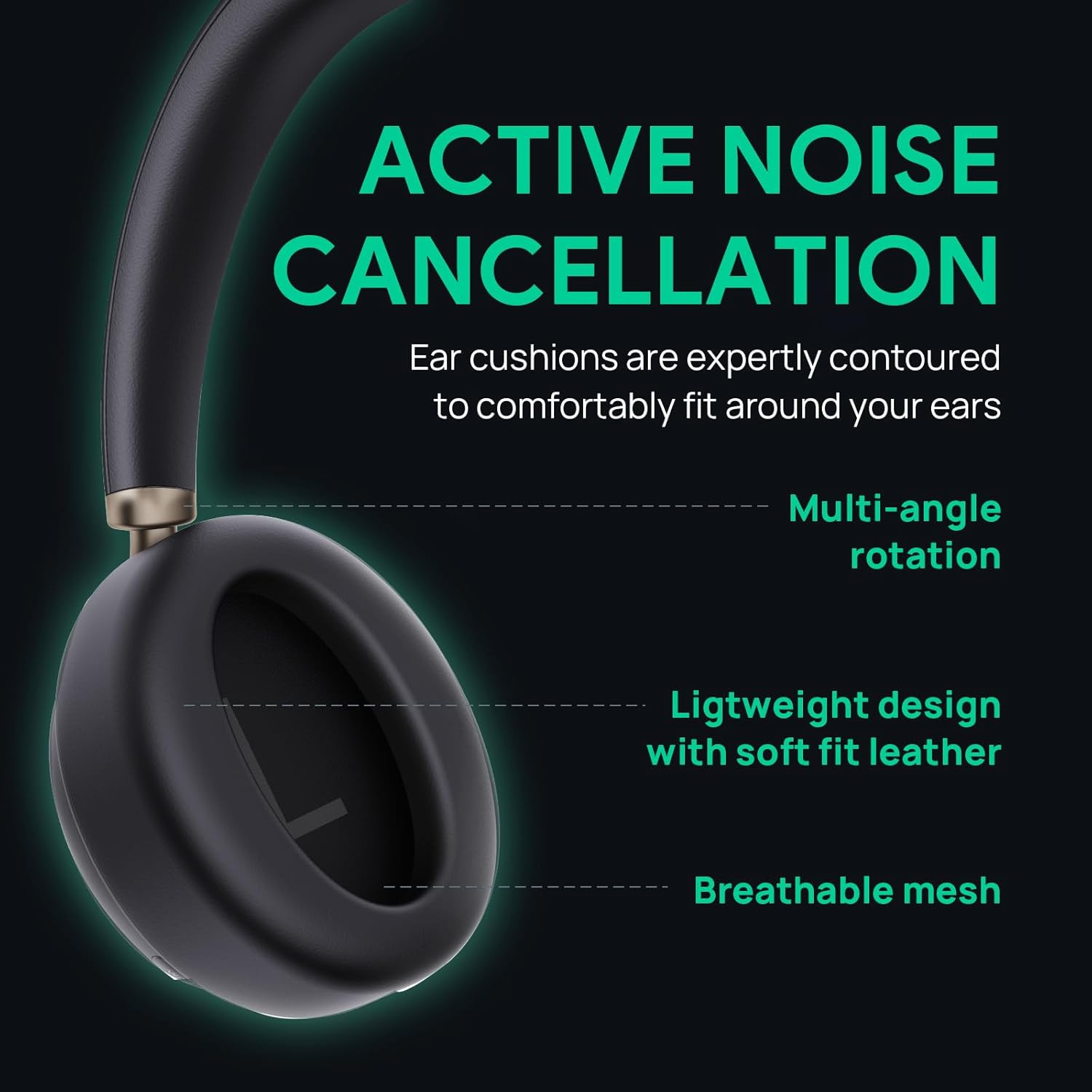 Yealink BH76 Plus Bluetooth Headset, Wireless Headset with Microphone for PC,Active Noise Cancelling, Retractable Hidden Mic Arm, Compatible with PC Mac, Works with Teams (Certified), USB-C/A