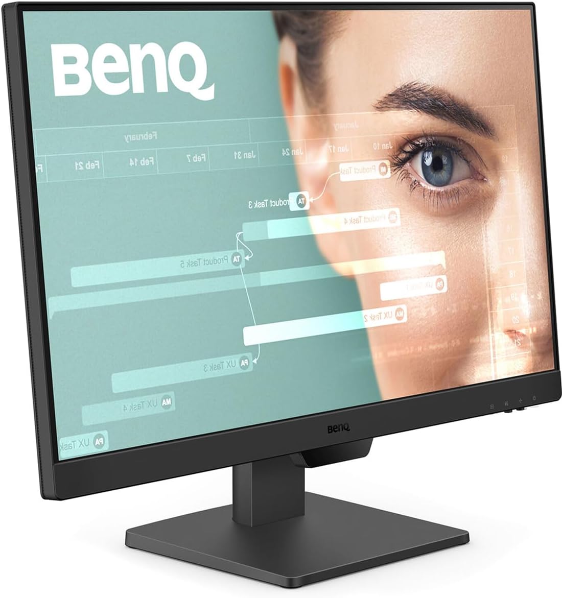 BenQ GW2490 100Hz Gaming Computer Monitor 24" FHD 1920x1080p, IPS, Eye-Care Tech, Low Blue Light, Anti-Glare, Adaptive Brightness, Built-in Speakers, DisplayPort, HDMI + H&A Heavy Dua
