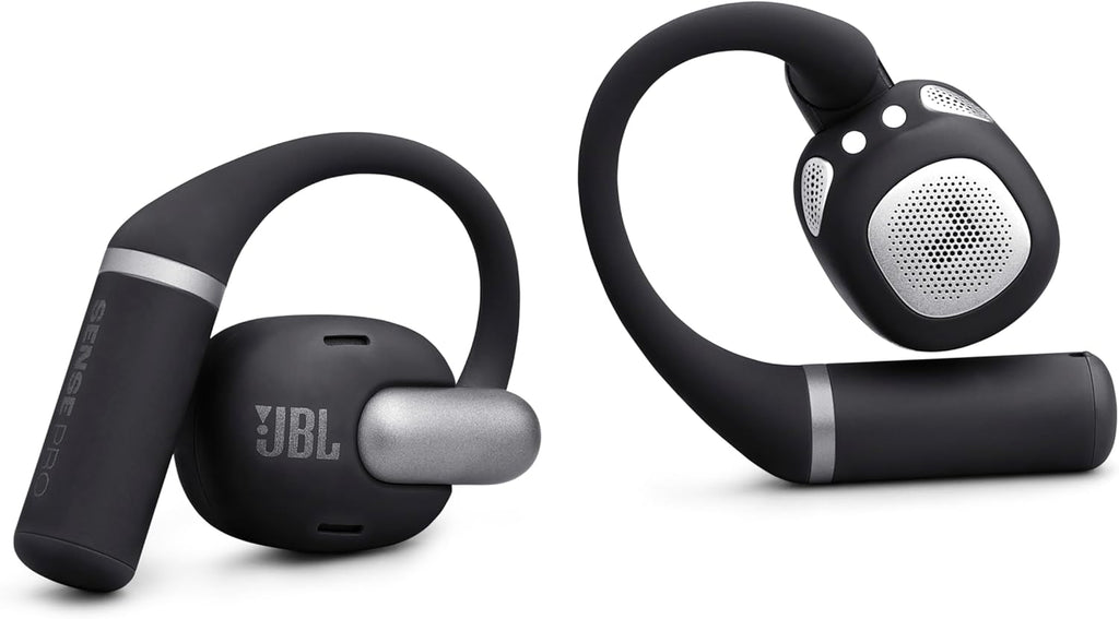 JBL Sense Pro - True Wireless Open-Ear Headphones with Spatial Sound, Hi-Res Audio Wireless with Adaptive bass Boost, 4-mic Crisp, Clear Calls 2.0 with AI-Trained Algorithm, All-Day Comfort (Black)