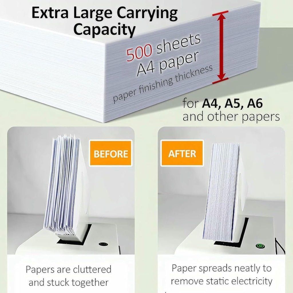 20W Paper Binder, 2800r/min Automatic Check Printer, Removes Paper Dust and Static Electricity Paper Binder Paper Finisher for A4/A5/A6 Paper