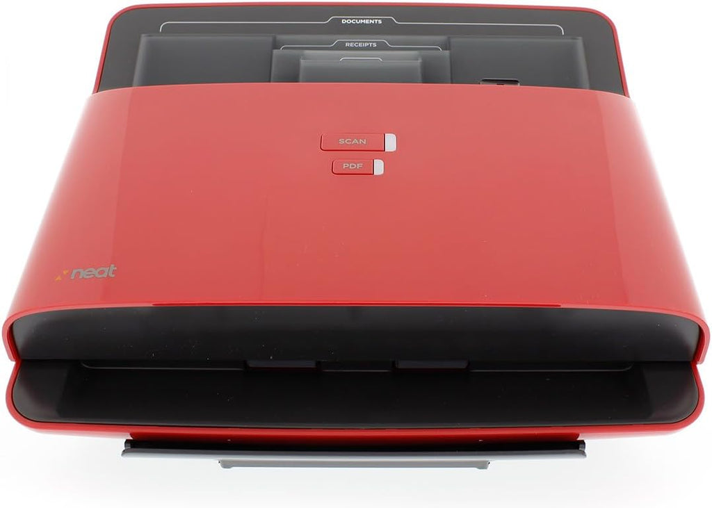 NeatDesk Desktop Document Scanner and Digital Filing System for PC and Mac - Red - with DVO cook'n Organizer Software