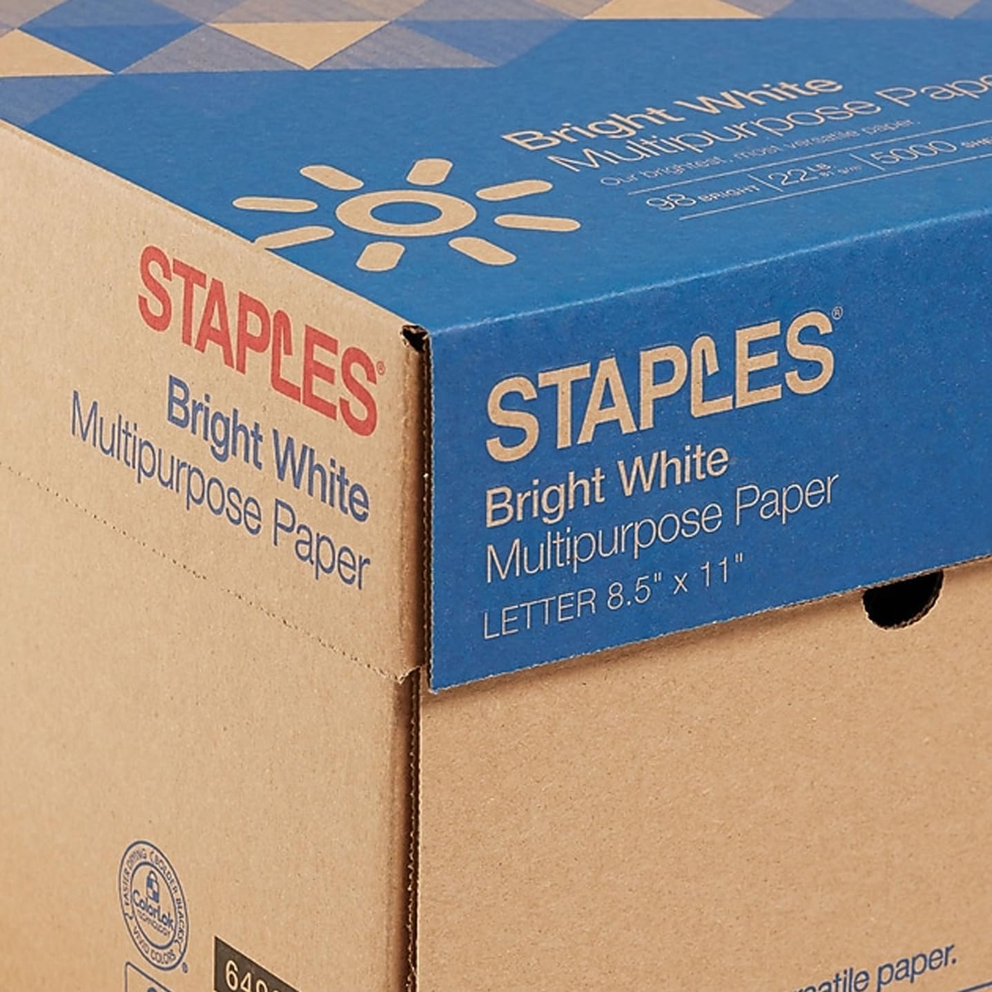 Staples 8.5-Inch x 11-Inch Multipurpose Paper 22 lbs 98 Brightness 500/RM 10 RM/CT