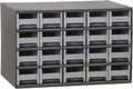 Akro-Mils Steel Garage Storage Cabinet, Small Parts Organizer Metal Cabinet for Hardware, Nails, Screws, Bolts, Nuts, and More, 17" W x 11" D x 11" H, 20-Drawer, Gray Cabinet/Gray Drawers (19320)