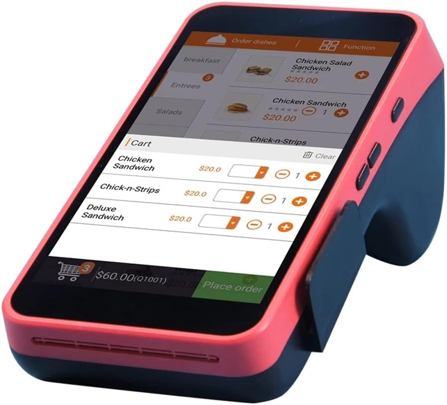 FMURY Terminal pos Handheld pos PDA Built-in Scanner and Thermal Printer NFC Android Machine Speed Printing Bill Supermarket resturant