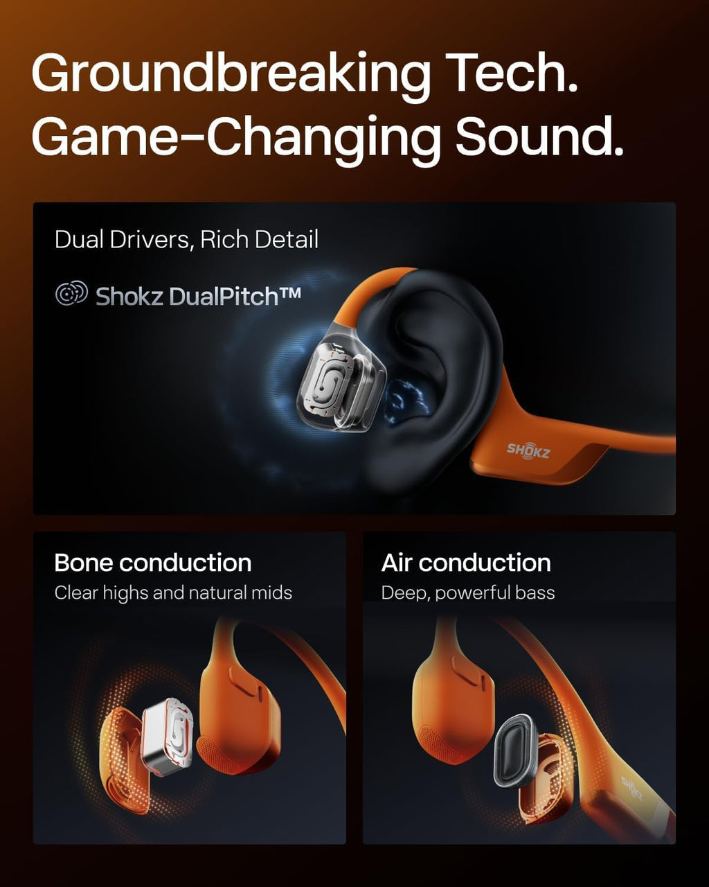 SHOKZ New OpenRun Pro 2 Mini - Open-Ear, Bone Conduction Sport Headphones - Sweat Resistant, Workout Headphones with 30ft Bluetooth - Secure, Comfortable Fit - Deep Bass and Smart Mic App (Renewed)