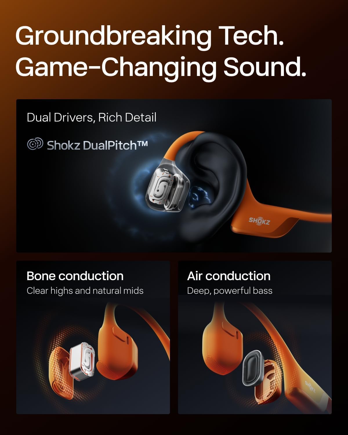 SHOKZ New OpenRun Pro 2 Mini - Open-Ear, Bone Conduction Sport Headphones - Sweat Resistant, Workout Headphones with 30ft Bluetooth - Secure, Comfortable Fit - Deep Bass and Smart Mic App (Renewed)