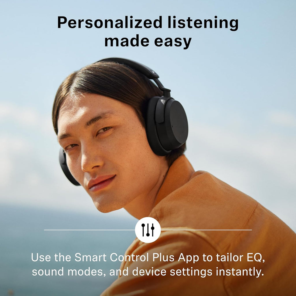 Sennheiser ACCENTUM Wireless Bluetooth Headphones Noise Cancelling - Up to 50HR Playtime, Hybrid Noise Cancelling (ANC), All-Day Comfort, Bluetooth Over Ear Headphones for School, Traveling, Black