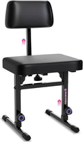 Liquid Stands Piano Bench Adjustable Stool – Music Keyboard Bench with Backrest Seat for Piano Keyboard Stand with Black Padded Cushion for Musicians Piano Stool Chair