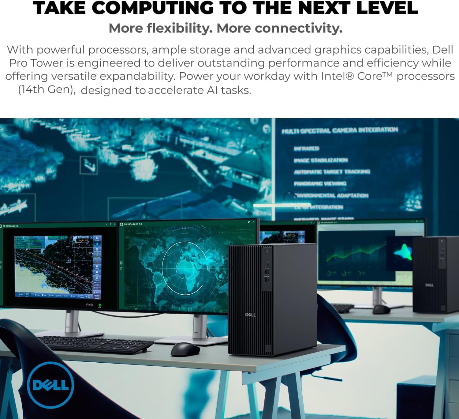Dell 2026 Pro Tower PC QCT1250 Desktop Computers PC for Home and Business, 14th Gen Intel Processor, Copilot AI, 16GB DDR5 RAM, 1TB PCIe SSD, DisplayPort, HDMI, Support Dual Monitor, Windows 11 Pro