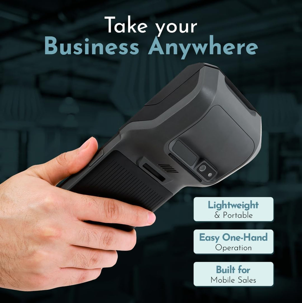 POS PDA H10 Receipt Printer Android 13 and 58mm High Speed Thermal Printer 5.5' Touch Screen. Handheld Mobil Point of Sale Tablet. Scan 1D/2D/QR barcodes. Support 4G. 3GB Ram+32GB ROM