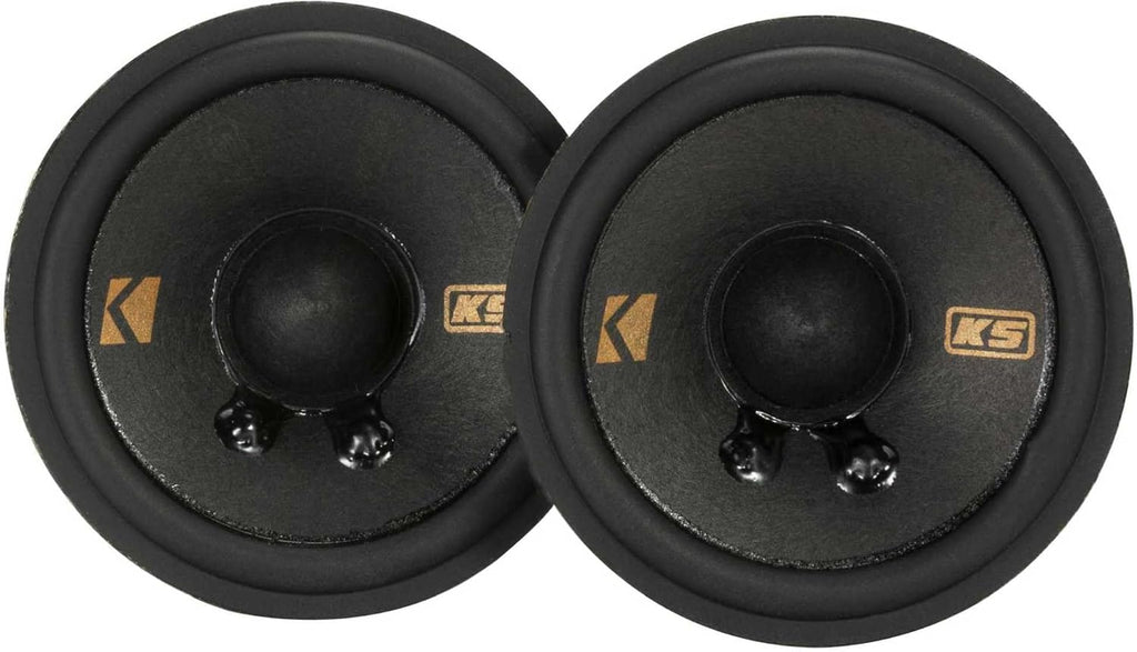KICKER 51KSS365 KS-Series 6.5" Woofer, 2.75" Midrange and 1" Tweeter, 3-Way Component System, 4-Ohm, Pair
