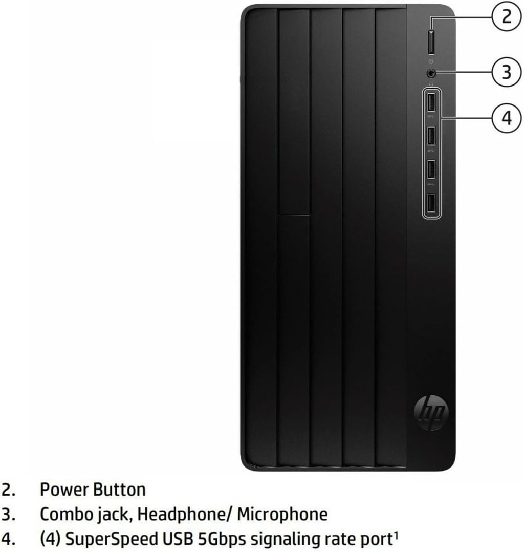HP Desktop Computer Tower PC - Intel i5-12500T 6-Core, 16GB DDR4 RAM, 512GB PCIe SSD, Windows 11 Home, WiFi, Bluetooth, HDMI, Business Ready with Keyboard Mouse, Jet Black