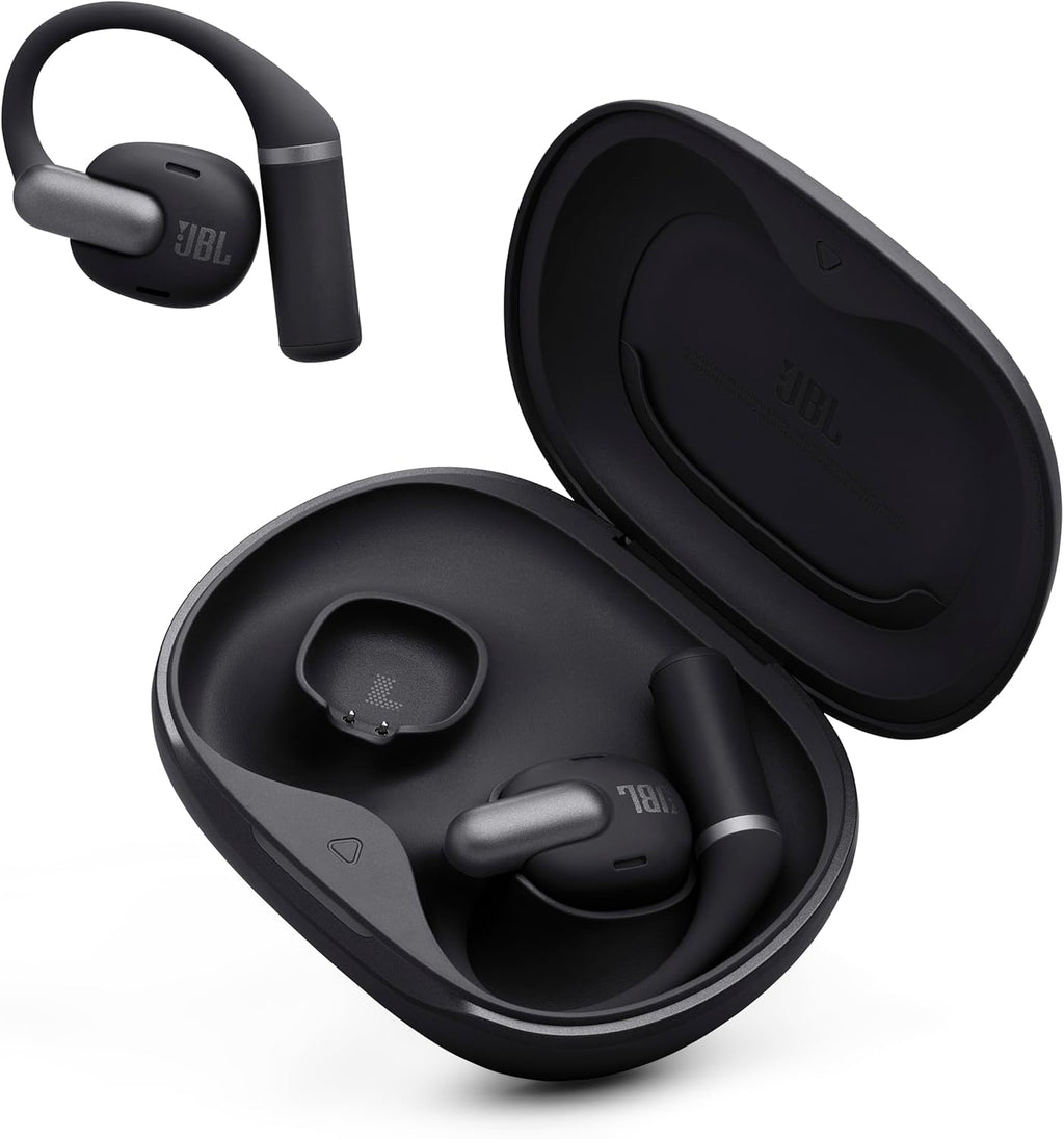 JBL Sense Pro - True Wireless Open-Ear Headphones with Spatial Sound, Hi-Res Audio Wireless with Adaptive bass Boost, 4-mic Crisp, Clear Calls 2.0 with AI-Trained Algorithm, All-Day Comfort (Black)