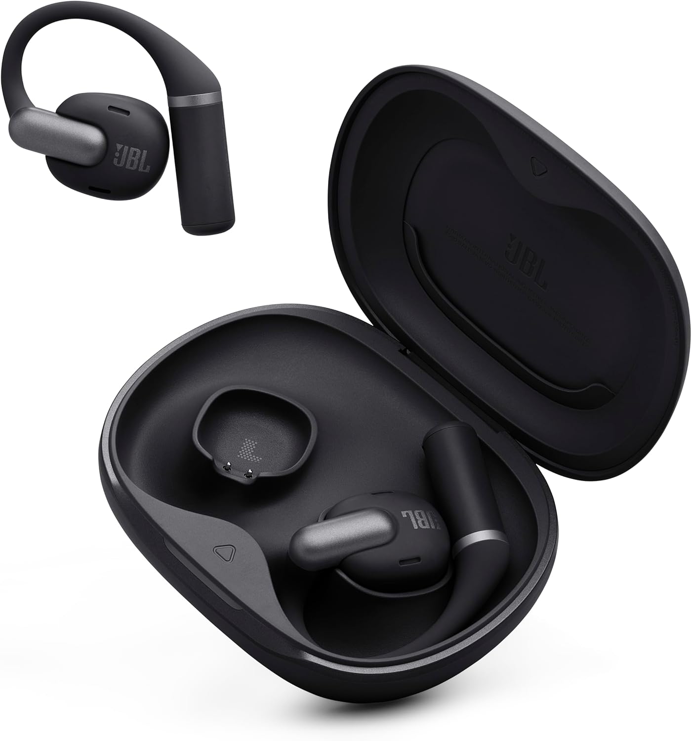 JBL Sense Pro - True Wireless Open-Ear Headphones with Spatial Sound, Hi-Res Audio Wireless with Adaptive bass Boost, 4-mic Crisp, Clear Calls 2.0 with AI-Trained Algorithm, All-Day Comfort (Black)