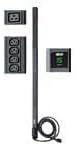 Eaton Tripp Lite PDUMV30HV Metered PDU 30A 208/240V, 30 Outlets (24 C13/6 C19), NEMA L6-30P 10ft Cord, Vertical 0U Rackmount, Current Meter, ACE 3 Year Warranty Included