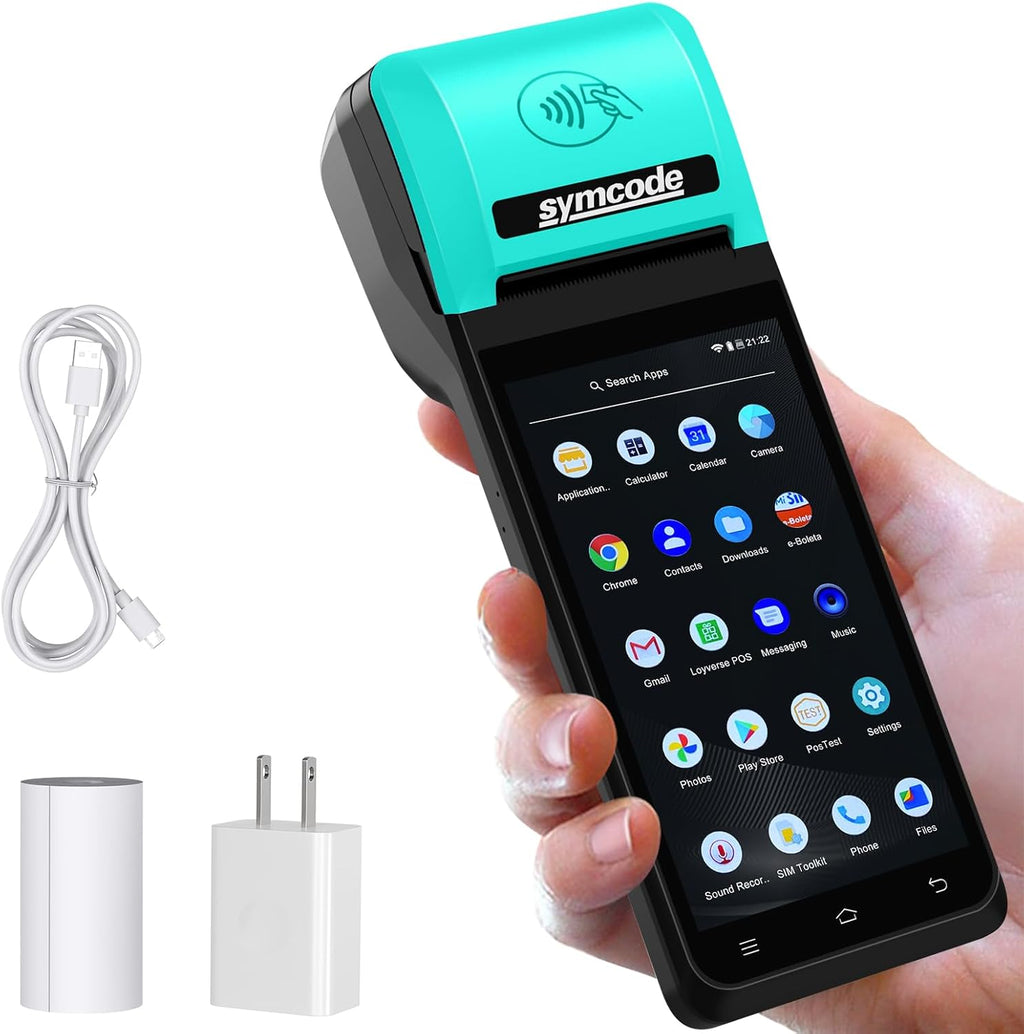 POS PDA Thermal Receipt Printer Handheld Printer Mobile POS Machine 5.5" Touch Screen 58mm Thermal Printer Android 12 Support 4G:FDD-LTE,TD-LTE 3G: WCDMA 2G: GSM,GPRS Hot spot 3GB Ram +16GB ROM&NFC