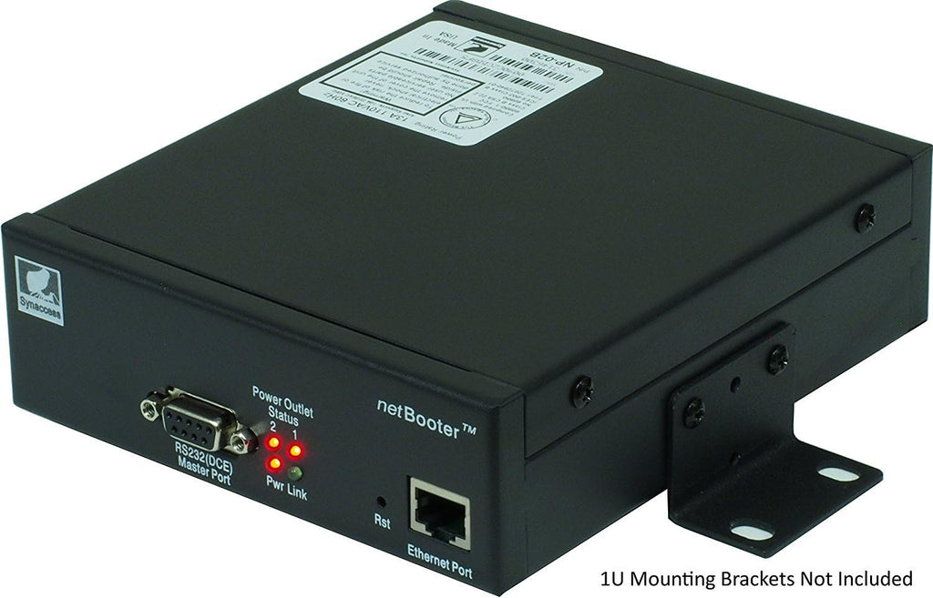 netBooter NP-02B Remote Switched PDU with 2 Power Outlets, 120V/13A. Control via Web, telnet, or USB