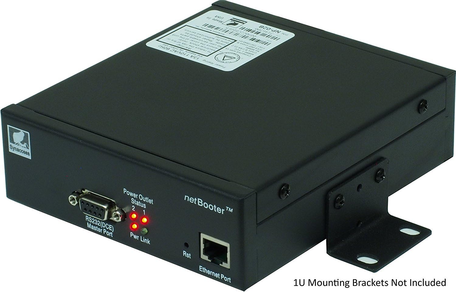 netBooter NP-02B Remote Switched PDU with 2 Power Outlets, 120V/13A. Control via Web, telnet, or USB