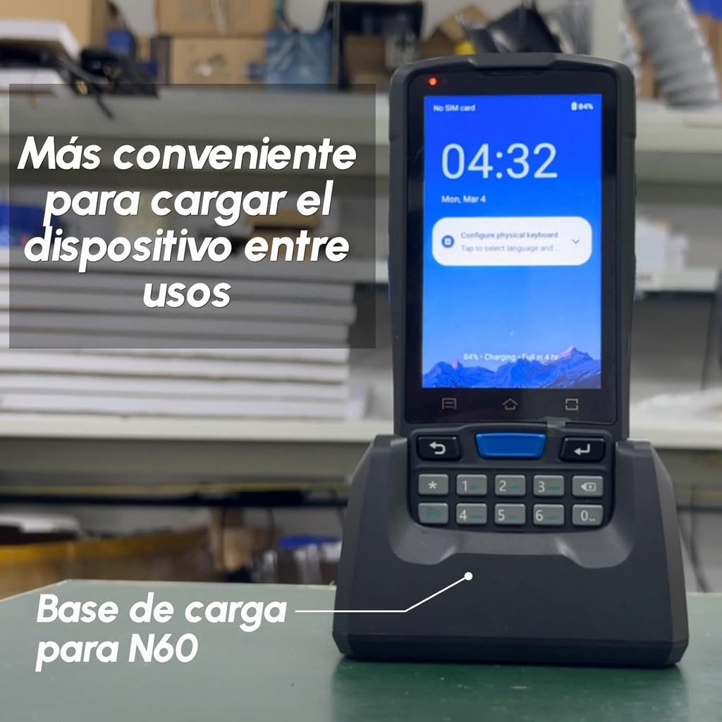 Rayoungtek Android Barcode Scanner Built-in HW N5703 1D/2D/QR Scan Engine, NFC Reader, Rugged Android 12 4G WiFi Wireless Handheld Moible Computer PDA Data Terminal with Charge Dock