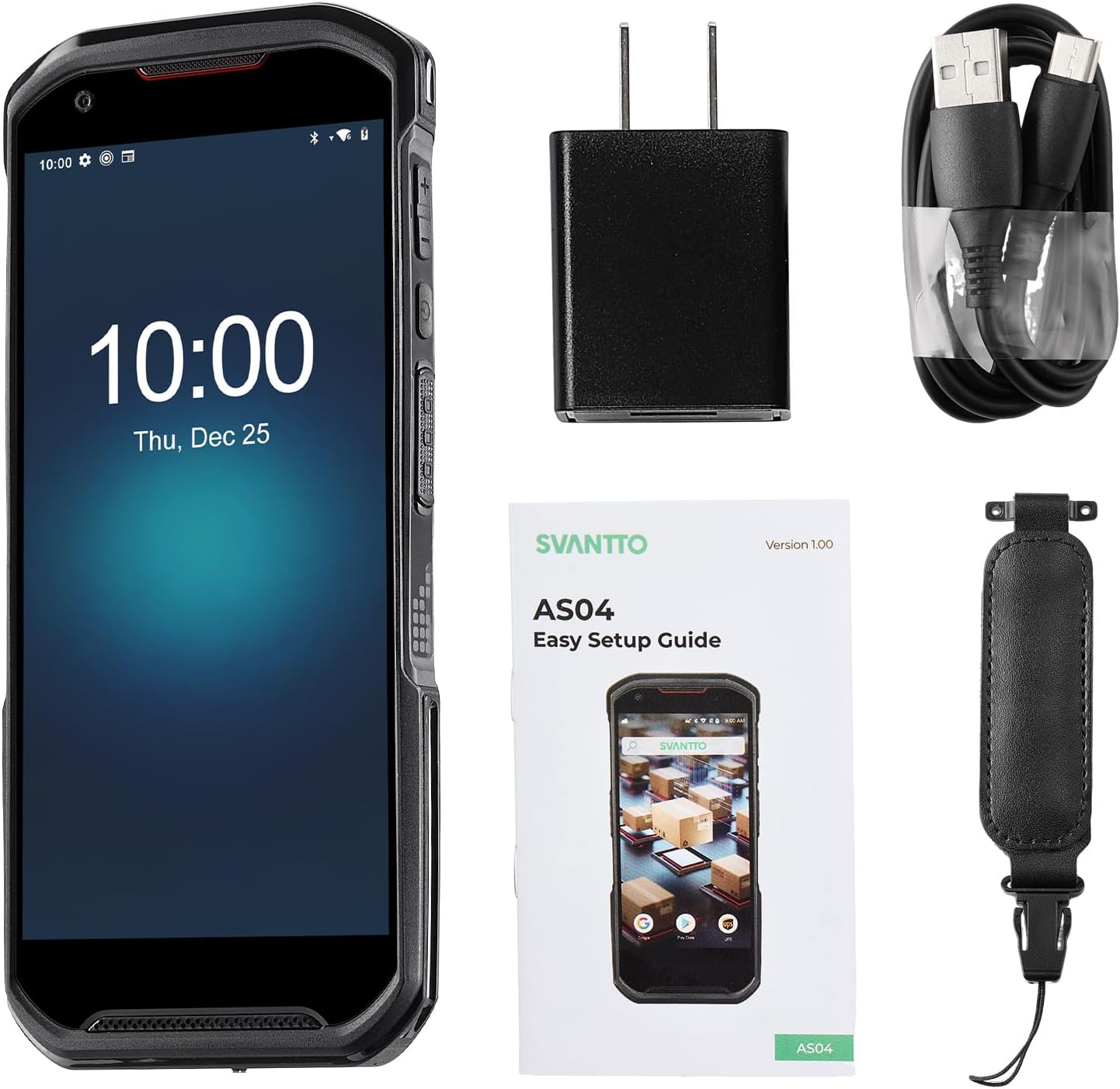SVANTTO Android Barcode Scanner M09, Android 13 Handheld PDA Scanner, 5.5 Inch Touch Screen 6+64GB Hot-Swap for Inventory WMS, Dual SIM Capability