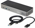 StarTech.com USB-C / USB-A Hybrid Docking Station for MacBook Pro / Air M1 M2 M3 M4 & Windows, Universal Triple 4K 60Hz HDMI DP Dock, Thunderbolt Compatible, 85W Laptop Charging - TAA, Black & Gray