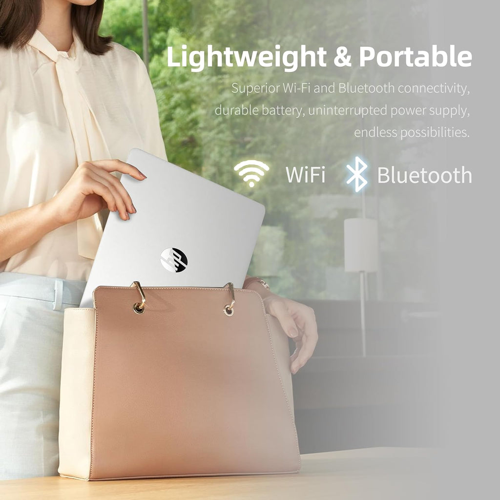 HP Essential Laptop Computer for Home and Student with Office 365, 2026 Edition, 16GB RAM, 128GB Storage- Intel Processor - LED Display, 500GB External HDD, Portable Design, Copilot AI, Win 11 Home S