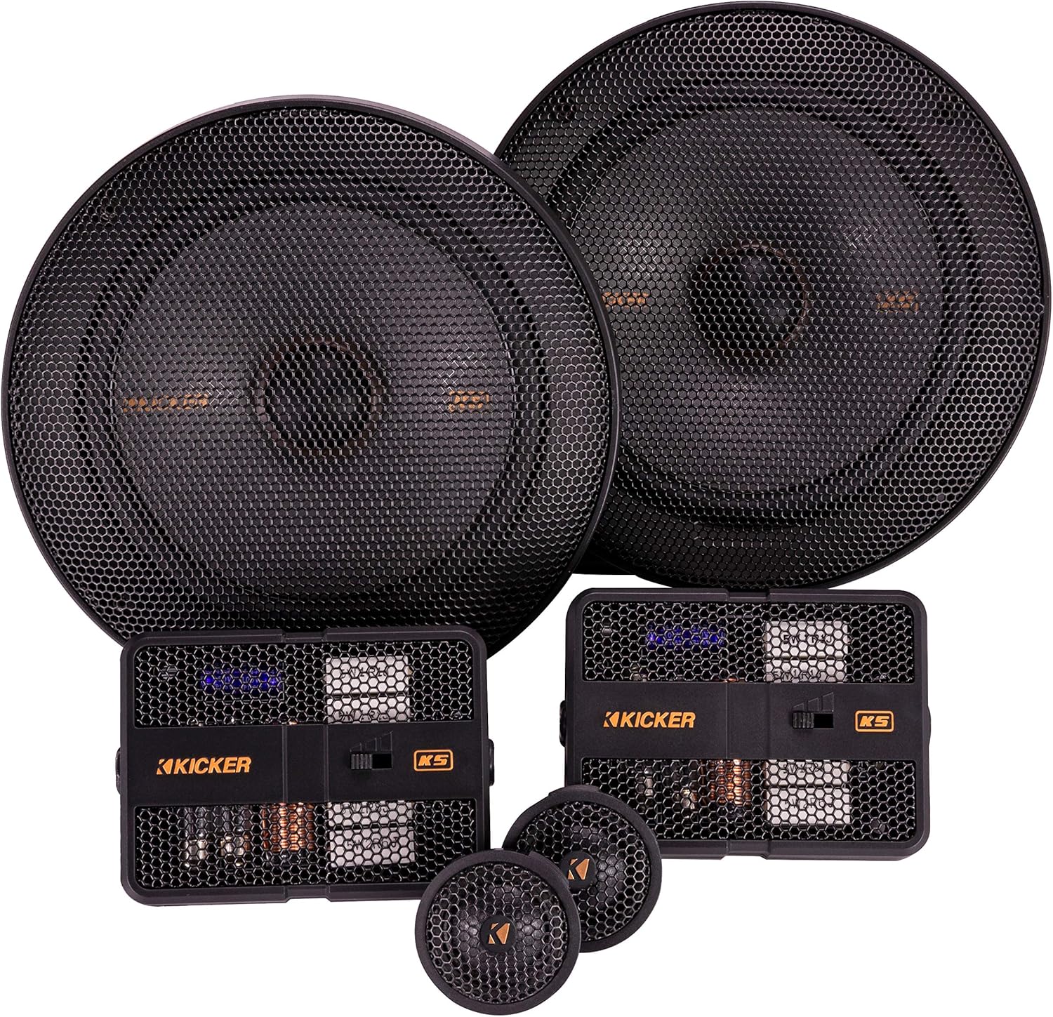 KICKER 51KSS6504 KS-Series 6.5" Component System with 1" tweeters, 4-Ohm, Pair