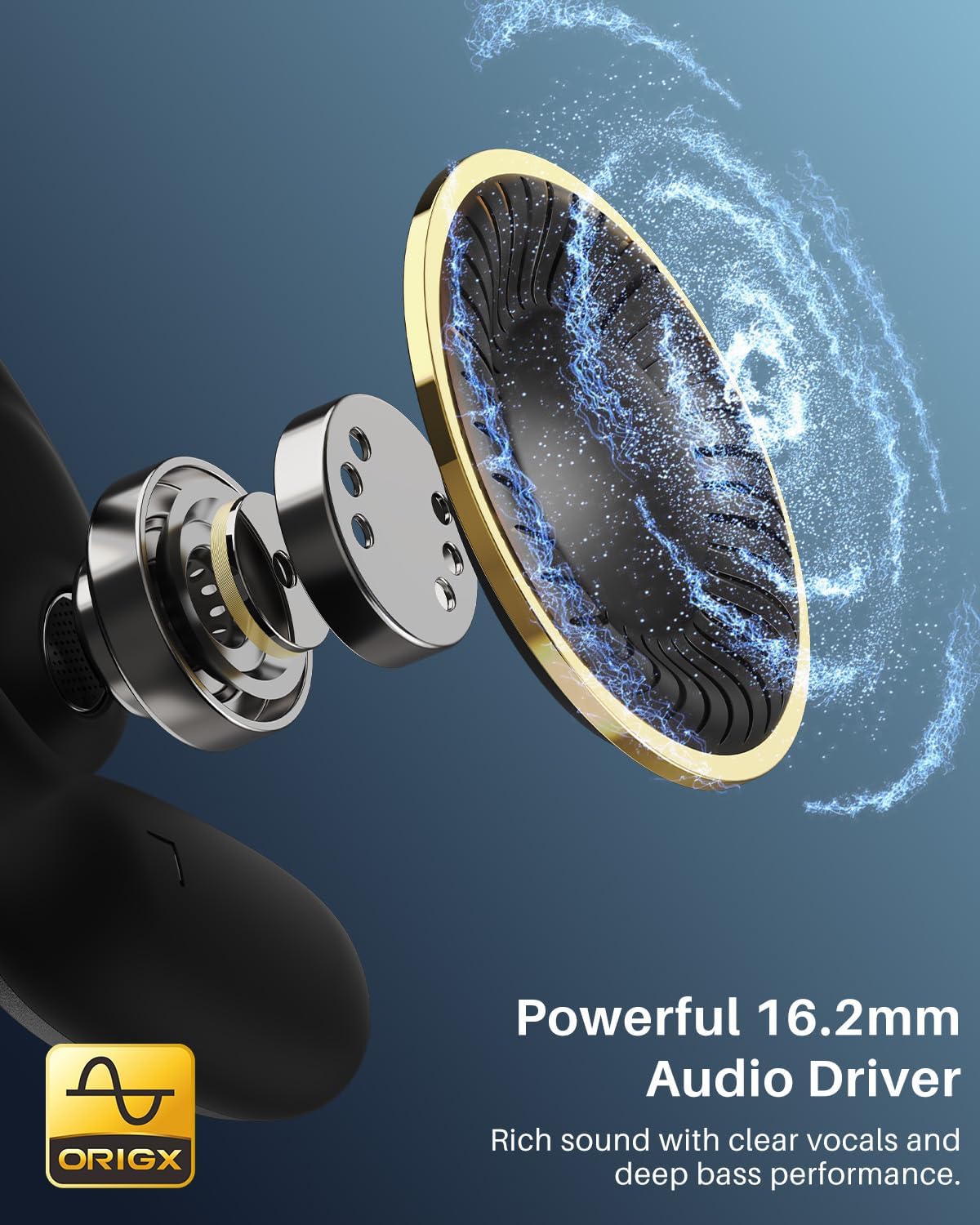 TOZO Real-Time AI Translation Earbuds, 80H Playtime Translator Ear Buds, Digital Display, AI Clear Calls, Comfortable Wear Open Ear Earbuds, AI Bluetooth Headphone for Travel Meeting Learning, Black