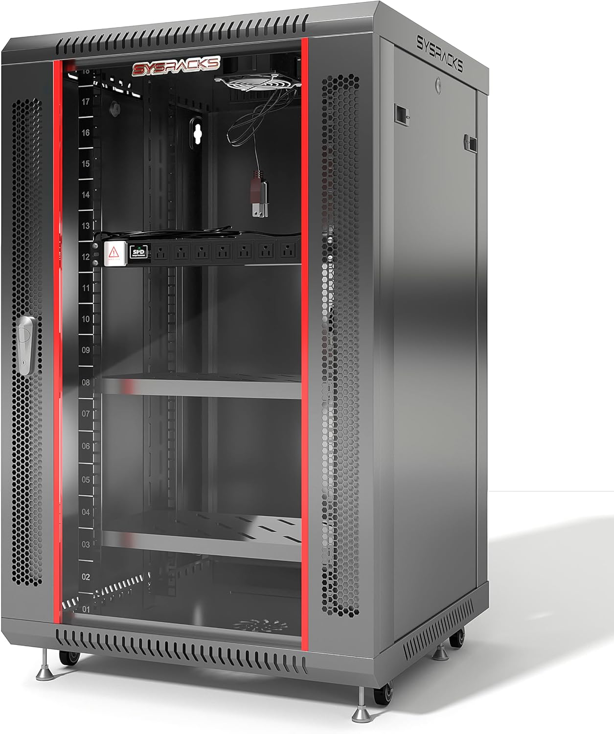 18U Wall Mount Server Rack Cabinet – 19" Network Rack Enclosure, 18" Deep Data Rack Cabinet with Fan, PDU & Shelf for IT Equipment, Switches and Patch Panel